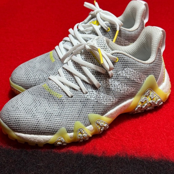adidas Other - Adidas Codechaos 22 Shoes Men's 7.5 Gray Yellow Spikeless Boost GX2612 Golf